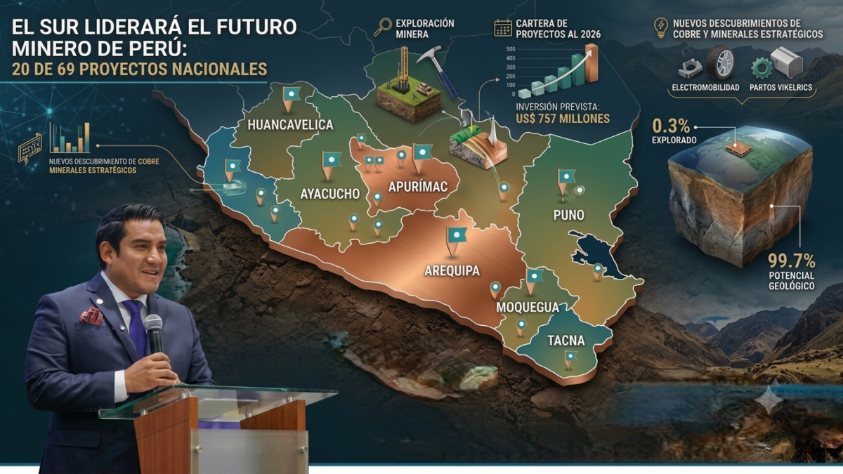 El sur concentra la mayor apuesta por exploración minera en el Perú