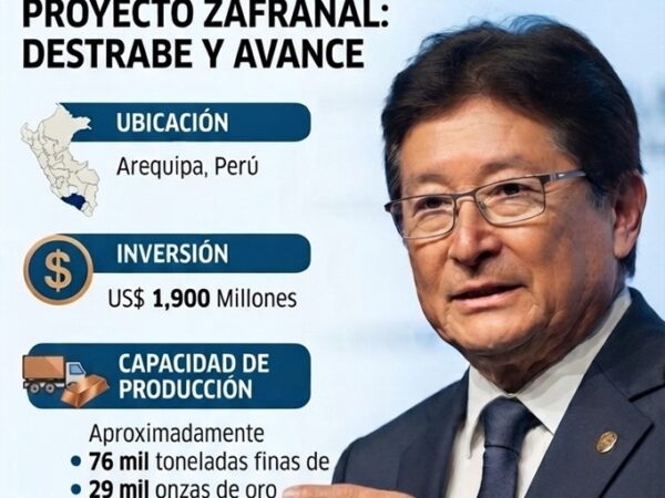 Minem apunta a reactivar Zafranal y sus US$1.900 millones en Arequipa