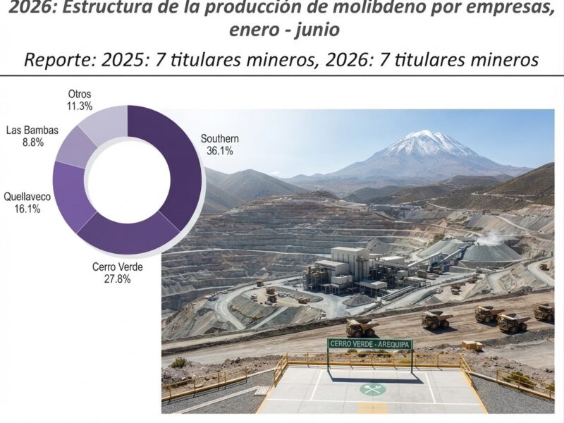 Cerro Verde dispara producción de molibdeno