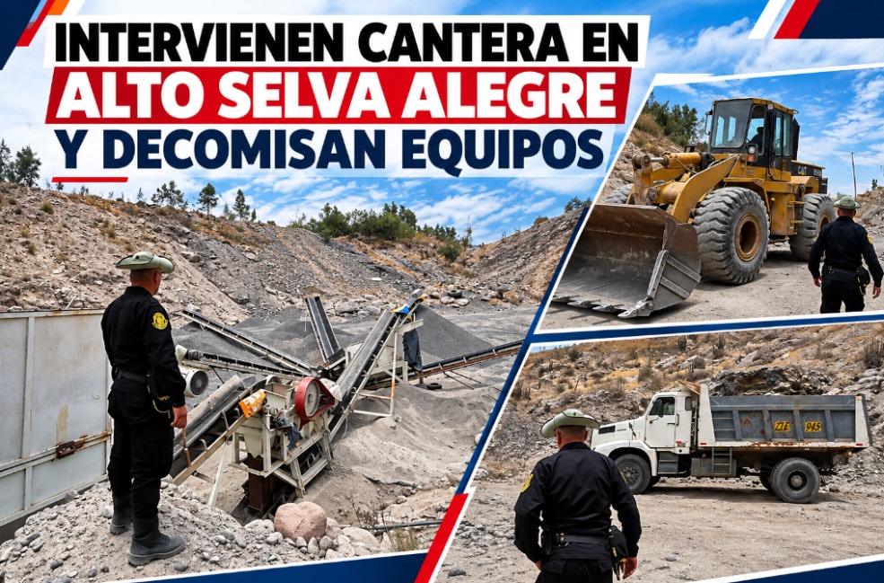 Inmovilizan maquinaria por S/ 1,1 millones en cantera de Arequipa